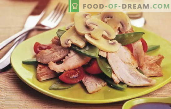 Salade met ingelegde kip - nog meer smaak en smaak! De beste recepten voor salades met ingelegde kip: eenvoudig en bladerdeeg