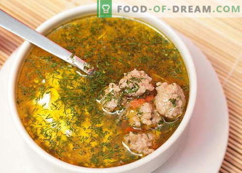 Meatball Soup - de beste recepten. Hoe goed en kook je soep met gehaktballen.