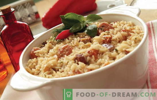 Wat rijst koken met vlees in de oven? Ideeën voor culinaire inspiratie: recepten voor rijstgerechten met vlees in de oven