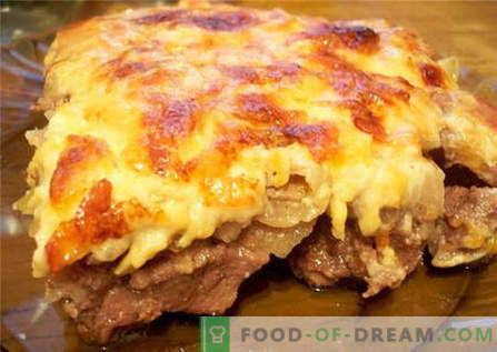 Vlees met kaas - de beste recepten. Hoe je vlees op de juiste manier bereidt en kookt met kaas.