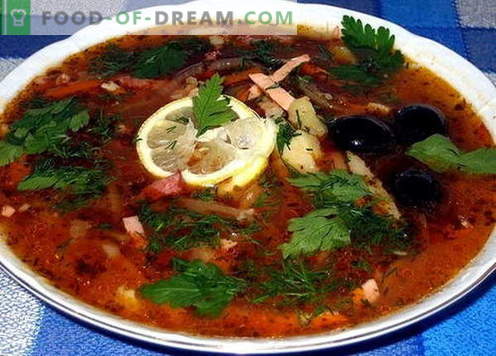 Solyanka-soep - de beste recepten. Hoe goede en smakelijke soep soep.