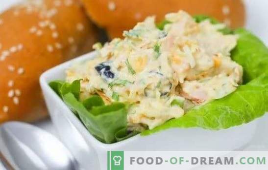 Ingeblikte tonijnsalade: een stapsgewijs recept. Koken annuleren snack - salade met ingeblikte tonijn (stap voor stap)