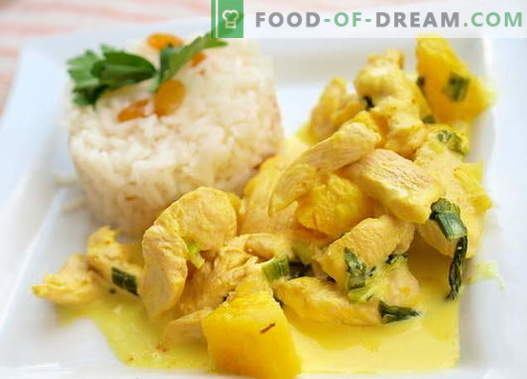 Curry Chicken - de beste recepten. Hoe goed en smakelijk kip met kerrie bereiden.