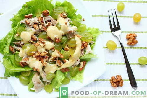 Kip en noten salade - de beste recepten. Hoe een salade te koken Kip met noten.