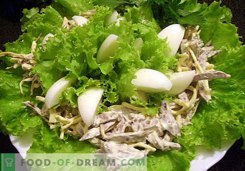 Varkensvlees hart salade - de beste recepten. Hoe goed en smakelijk een salade van varkensvleeshart koken.