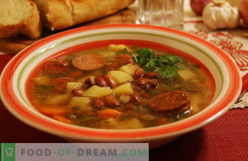 Bean soup - de beste recepten, trucs en geheimen. Hoe een heerlijke bonensoep te koken: met vlees, spek, kip