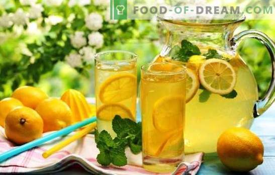 Lemon homemade limonade: klassieke gember, voor gewichtsverlies. Hoe maak je limonade thuis?