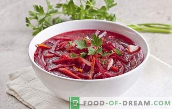 Rode biet soep met vlees: in de hitte, en in de kou heerlijk! De beste recepten voor het koken van warme en koude bieten met vlees