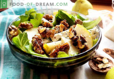 Salāti ar bumbieriem - piecas labākās receptes. Kā pareizi un garšīgi salāti ar bumbieriem.