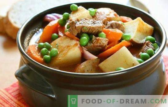 Rundvlees in een pot met aardappelen in de oven is een voedzaam en smakelijk gerecht. 7 beste recepten van rundvlees in een pot met aardappelen in de oven
