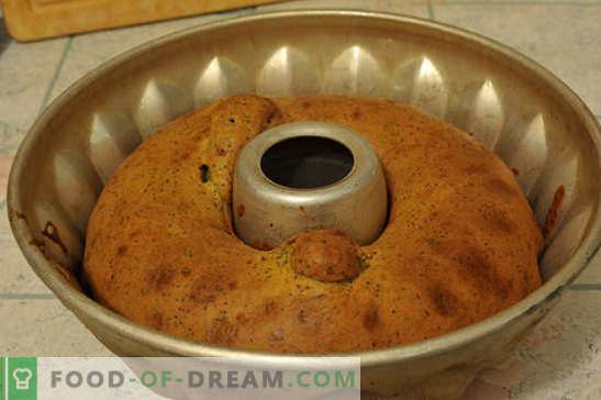 Foto-recept voor maanzaadtaart: altijd succesvol gebakken! Zelfs een kind maakt een poppy-achtige bulktaart: een stapsgewijze foto van alle stadia