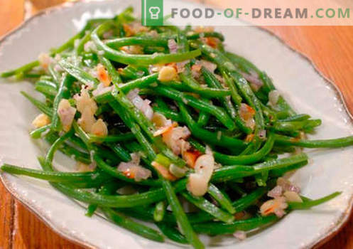 Green Bean Salad - de vijf beste recepten. Hoe goed en smakelijk gekookte salade van groene bonen.
