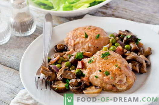 Kip met champignons - de beste recepten. Hoe goed en smakelijk kip met champignons koken.