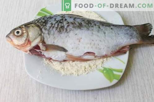Twee van de meest heerlijke en snelle recept voor het koken van riviervis (crucian carp)