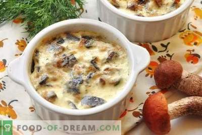 Kip met champignons in een pan in de oven - mals vlees met een champignonsmaak. Recept kip met champignons in potten voor elke smaak