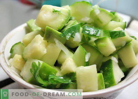 Courgettesalade - de beste recepten. Hoe goed en smakelijk een salade van courgette bereiden.