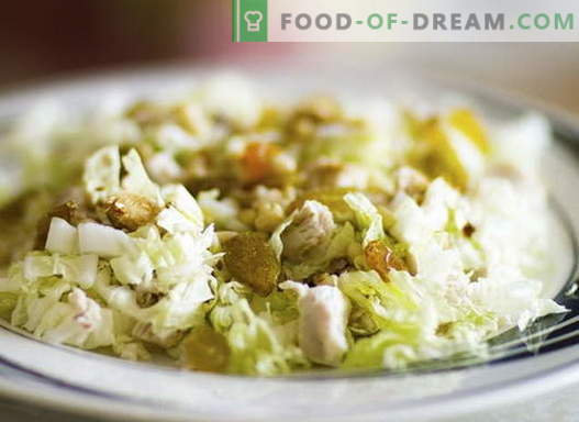 Kipsalade met kool - de beste recepten. Koken op de juiste manier salade van kip en kool.