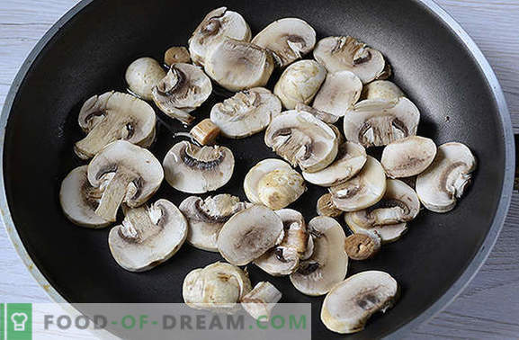 Een pita shoarma met kipfilet met champignons - zelfgemaakte fastfood. Stap voor stap auteur's foto-recept heerlijke zelfgemaakte shoarma