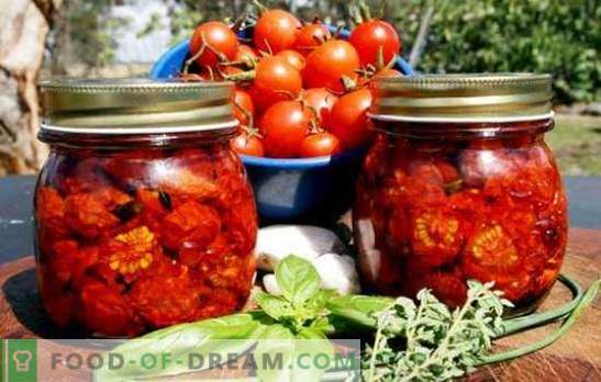 Gedroogde tomaten voor de winter - het meeste! Eenvoudige en betaalbare manieren om voorraden van gedroogde tomaten voor de winter te maken