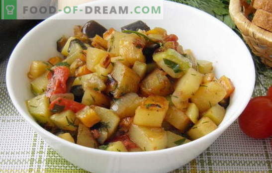 Vegetarische stoofpot met courgette en aardappelen is de favoriet van het zomermenu. Recept voor plantaardige stoofpot met courgette en aardappelen: minimale inspanning