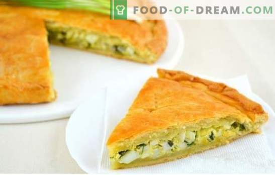 Geleipaste taart met groene uien en ei - recepten voor het bereiden van geurige gebakjes! Geheimen van gebakken gelei met groene ui en ei