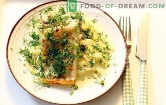 Vis in roomsaus - een speciale smaak van visgerechten. Recepten voor gebakken vis gestoofd in een pan met roomsaus