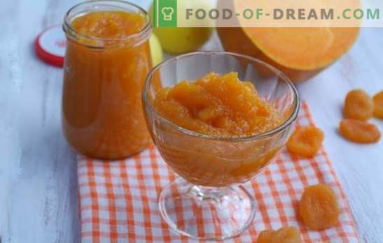 Pompoensap met gedroogde abrikozen is een oranje sprookje! Recepten voor verschillende pompoenjam met gedroogde abrikozen en citroenen, sinaasappelen, noten
