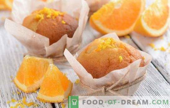 Oranje muffins - vrolijk op! Recepten van geurige, zachte, zoete en luchtige oranje muffins