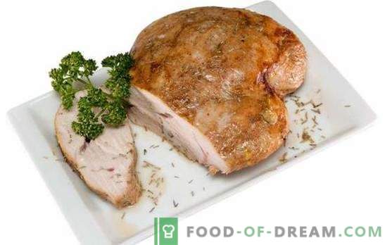 Turkije-borst - caloriearm en voedzaam vlees. De beste recepten van kalkoenfilet: gebeitst, folie, soep, salade, gebraden, stoofpot
