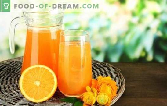 Drink van sinaasappelen thuis - doof je dorst met frisheid en voordelen. Welke drankjes van sinaasappelen kunnen thuis worden bereid?