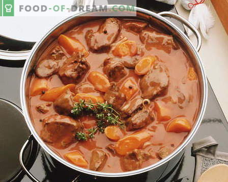 Stoofvlees - de beste recepten. Hoe goed en smakelijk koken stoofpot.