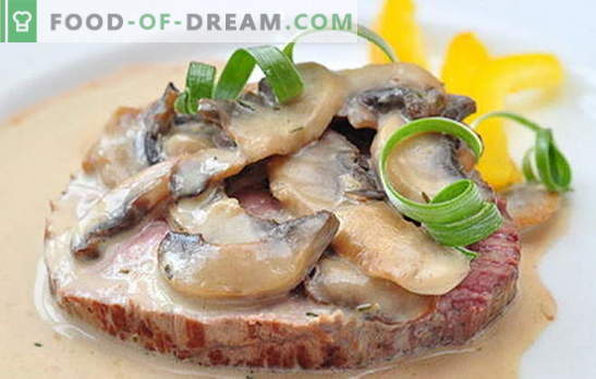 Vlees met champignons in een slowcooker: met bier, aardappelen, pruimen, zure room. De beste recepten voor vlees met champignons in een slowcooker