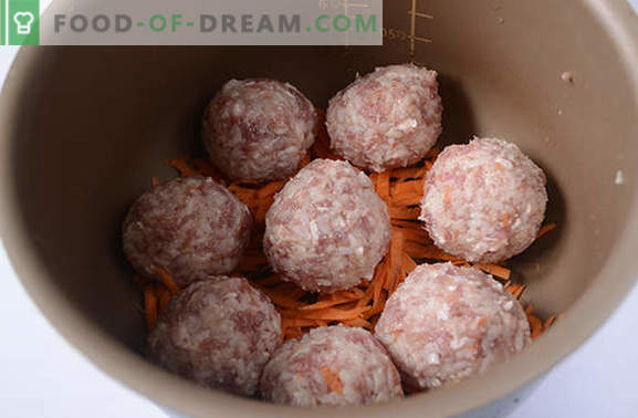 Gehaktballen in tomatenzure roomsaus in een slowcooker - niets gefrituurd! Stapsgewijs foto-recept voor gehaktballen in een slowcooker van gehakt met rijst