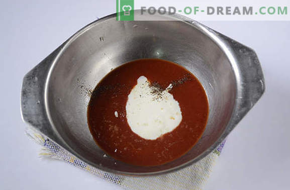Fleischbällchen in Tomatensauerrahmsoße in einem langsamen Kocher - nichts gebraten! Schritt für Schritt Foto-Rezept für Hackbällchen in einem langsamen Kocher aus Hackfleisch mit Reis