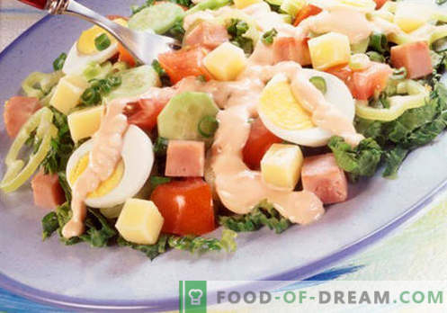 Chef's salade - een selectie van de beste recepten. Hoe goed en smakelijk een kok koken.
