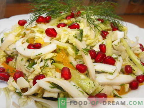 Pekingse koolsalade - de beste recepten. Salades met Chinese kool op de juiste manier koken.