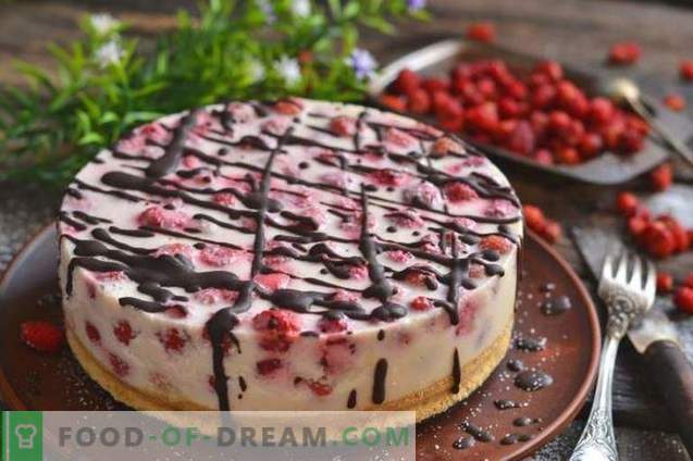 Cheesecake met aardbeien zonder bakken