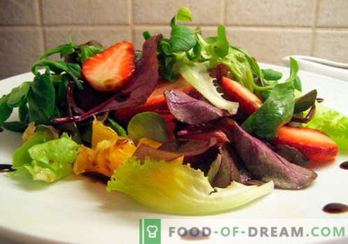 Salade met balsamicoazijn - bewezen recepten. Hoe een salade te bereiden met balsamicoazijn.
