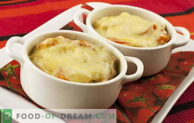 Aardappelen met kaas - een toverstaf. Aardappelen recepten met kaas: champignons, groenten, vlees