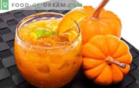 Pumpkin jam with orange is een handige delicatesse. Opties jam pompoen met sinaasappel en citroen, gedroogde abrikozen, duindoorn, noten