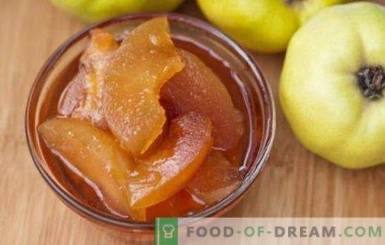 Quince jam - uitstekende smaak! Recepten van verschillende jam kweeperen: natuurlijk, met citrus, appels, noten, honing