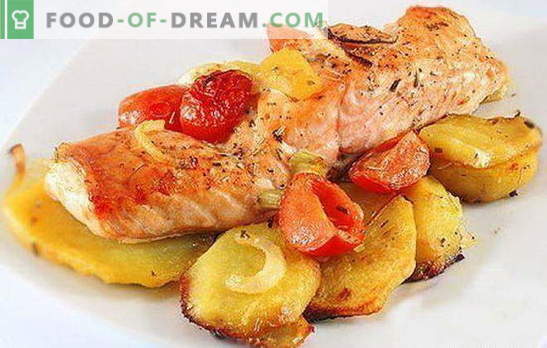Rode vis met aardappelen - een combinatie van adel en eenvoud. Recepten van rode vis met aardappelen: in folie, oven, in een pan