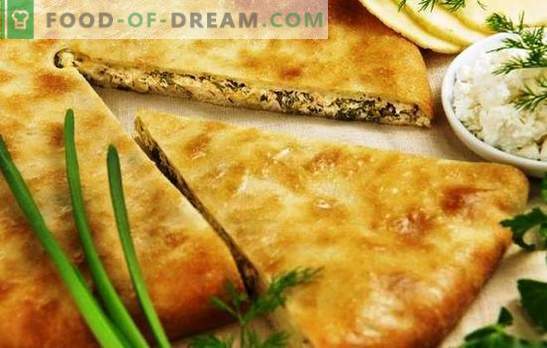 Ossetische taarten met kaas en greens - die ongewone smaak! Recepten Ossetische taarten met kaas en kruiden van verschillende deeg