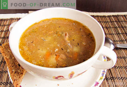Saury Soup - bewezen recepten. Hoe goed en lekker koken zurige soep.