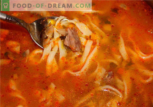 Runderbouillon soep - de beste recepten. Hoe goed en smakelijk koken soep op rundvlees bouillon.