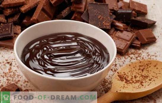 Chocoladesaus - het is niet alleen voor desserts! Recepten van chocoladesauzen voor ijs, cakes, muffins en vlees