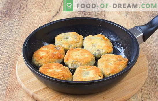 Paddenstoelenpadden: recepten en functies voor het koken met champignons. Garnituur en sauzen voor gehaktballetjes van aardappel-champignons