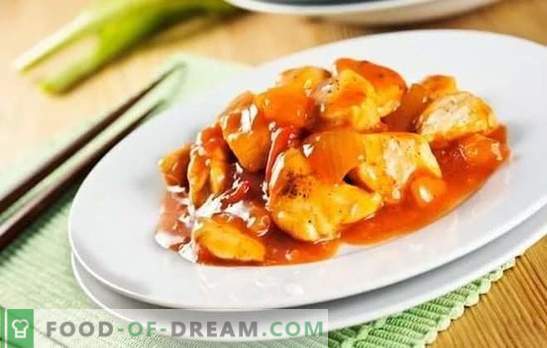 Pollo in salsa cinese - semplice e orientale. Cucinare piatti esotici di pollo in salsa cinese a casa