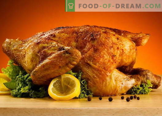Kip met een korst - de beste recepten. Hoe goed en smakelijk een kip met een korst koken.