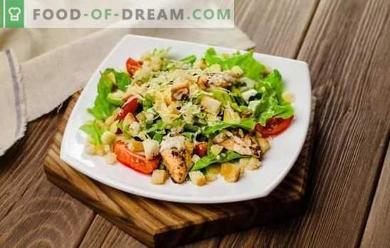 Caesar with Chicken: een stapsgewijs recept voor een populaire salade. Recepten voor het stap voor stap koken van Caesar met kip met originele dressings
